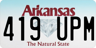 AR license plate 419UPM