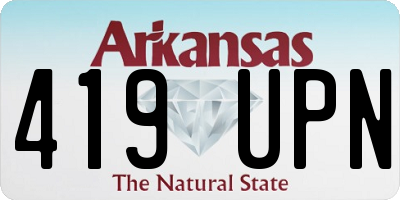 AR license plate 419UPN