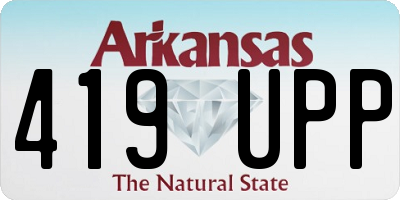 AR license plate 419UPP