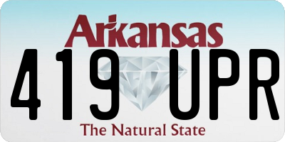 AR license plate 419UPR
