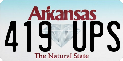 AR license plate 419UPS