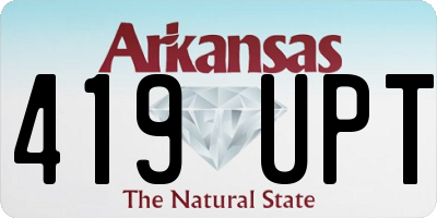 AR license plate 419UPT