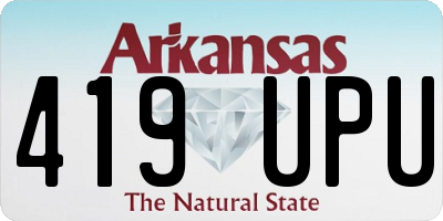 AR license plate 419UPU