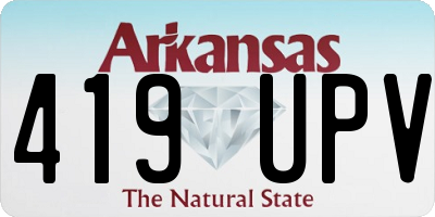 AR license plate 419UPV