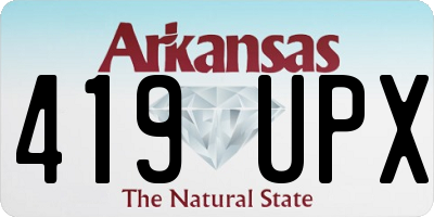 AR license plate 419UPX