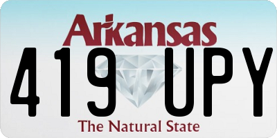 AR license plate 419UPY