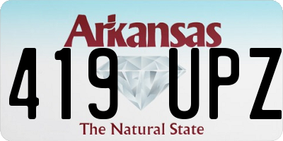 AR license plate 419UPZ