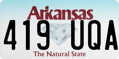 AR license plate 419UQA