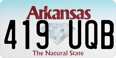 AR license plate 419UQB