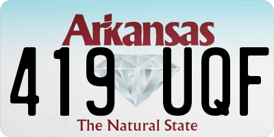 AR license plate 419UQF