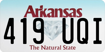 AR license plate 419UQI