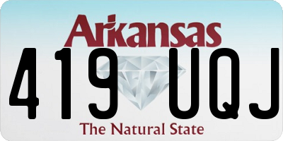 AR license plate 419UQJ