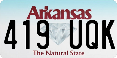 AR license plate 419UQK