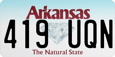 AR license plate 419UQN