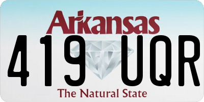 AR license plate 419UQR