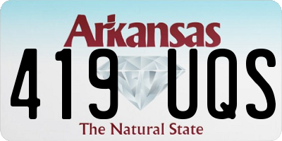 AR license plate 419UQS