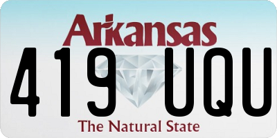 AR license plate 419UQU