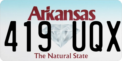 AR license plate 419UQX