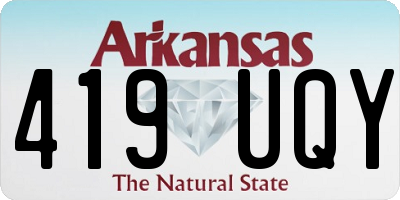 AR license plate 419UQY