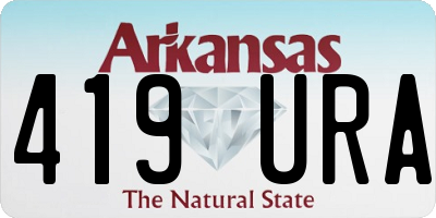 AR license plate 419URA