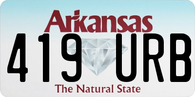 AR license plate 419URB