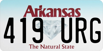 AR license plate 419URG
