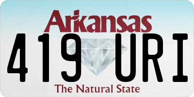 AR license plate 419URI