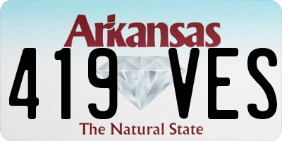 AR license plate 419VES