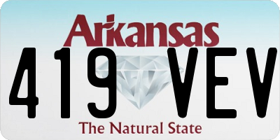 AR license plate 419VEV