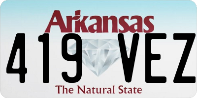 AR license plate 419VEZ