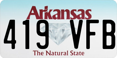 AR license plate 419VFB
