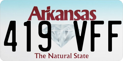 AR license plate 419VFF
