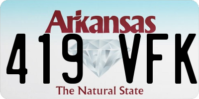 AR license plate 419VFK
