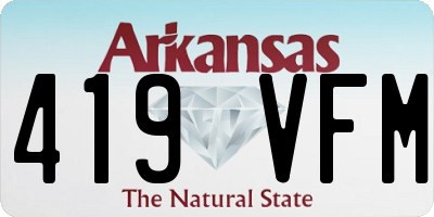 AR license plate 419VFM