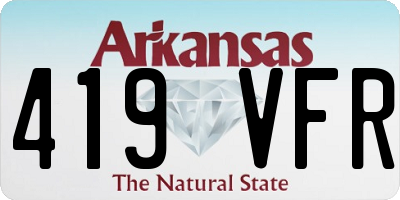 AR license plate 419VFR