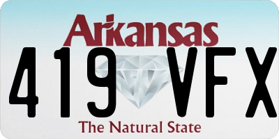 AR license plate 419VFX