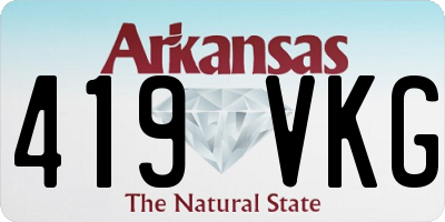 AR license plate 419VKG
