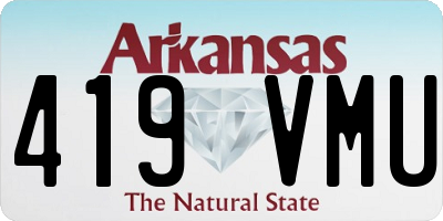 AR license plate 419VMU