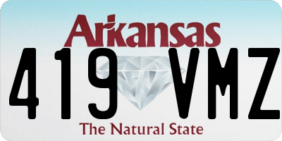 AR license plate 419VMZ