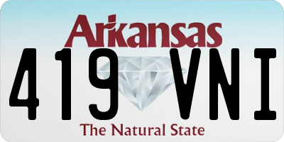 AR license plate 419VNI