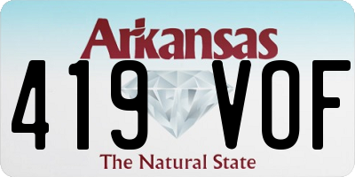 AR license plate 419VOF