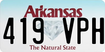AR license plate 419VPH