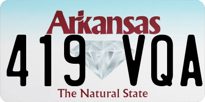 AR license plate 419VQA