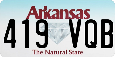 AR license plate 419VQB