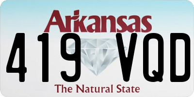AR license plate 419VQD