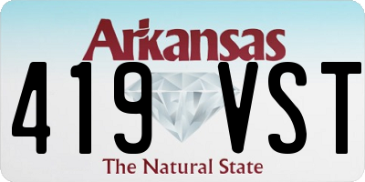 AR license plate 419VST