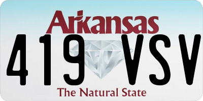 AR license plate 419VSV