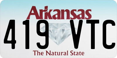 AR license plate 419VTC