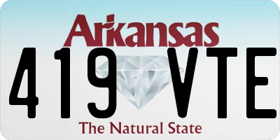 AR license plate 419VTE