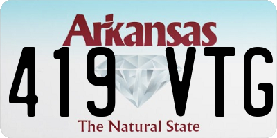 AR license plate 419VTG